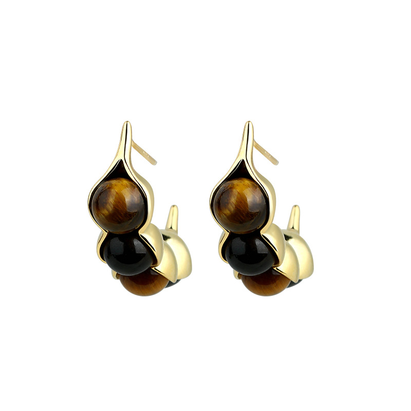 Earrings - Anting Pod Mata Harimau Batu Permata