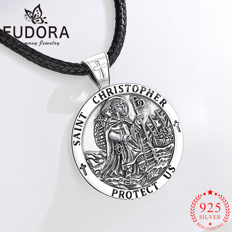 925 Sterling Silver Chain Necklace Men - Eudora Baru 925 Perak Murni Liontin