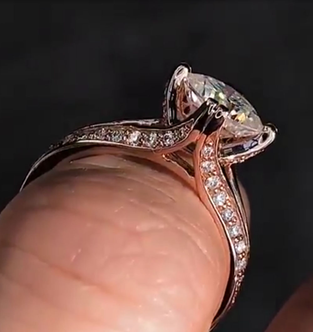 Cincin Pertunangan Ulang Tahun - Moissanite Engagement Ring 1 Carat ulasan dan harga