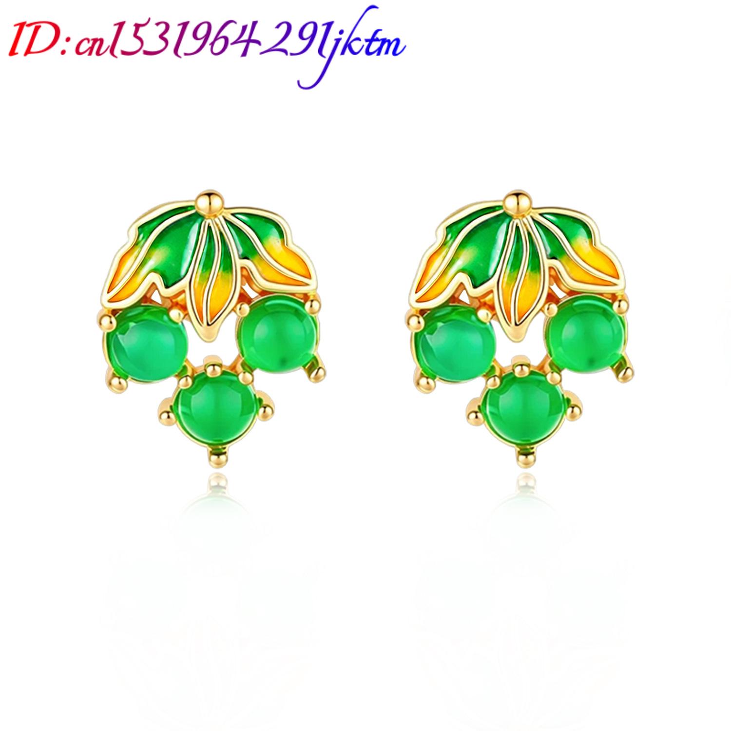 Anting-anting Batu Giok Burma  - Earrings ulasan dan harga