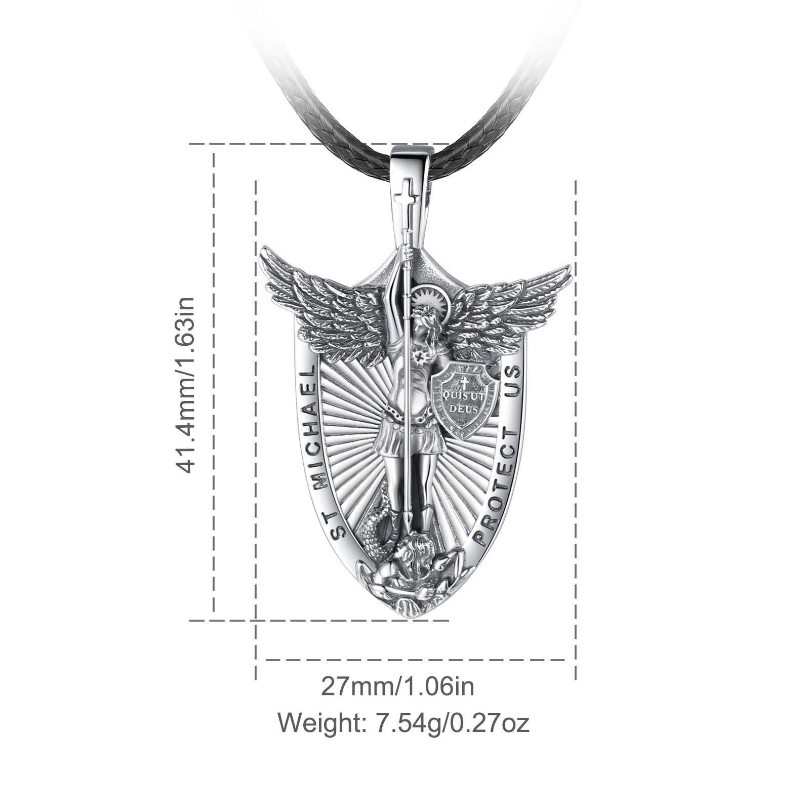 Eudora 925 perak murni St. Mic - 925 Sterling Silver Chain Necklace Men ulasan dan harga