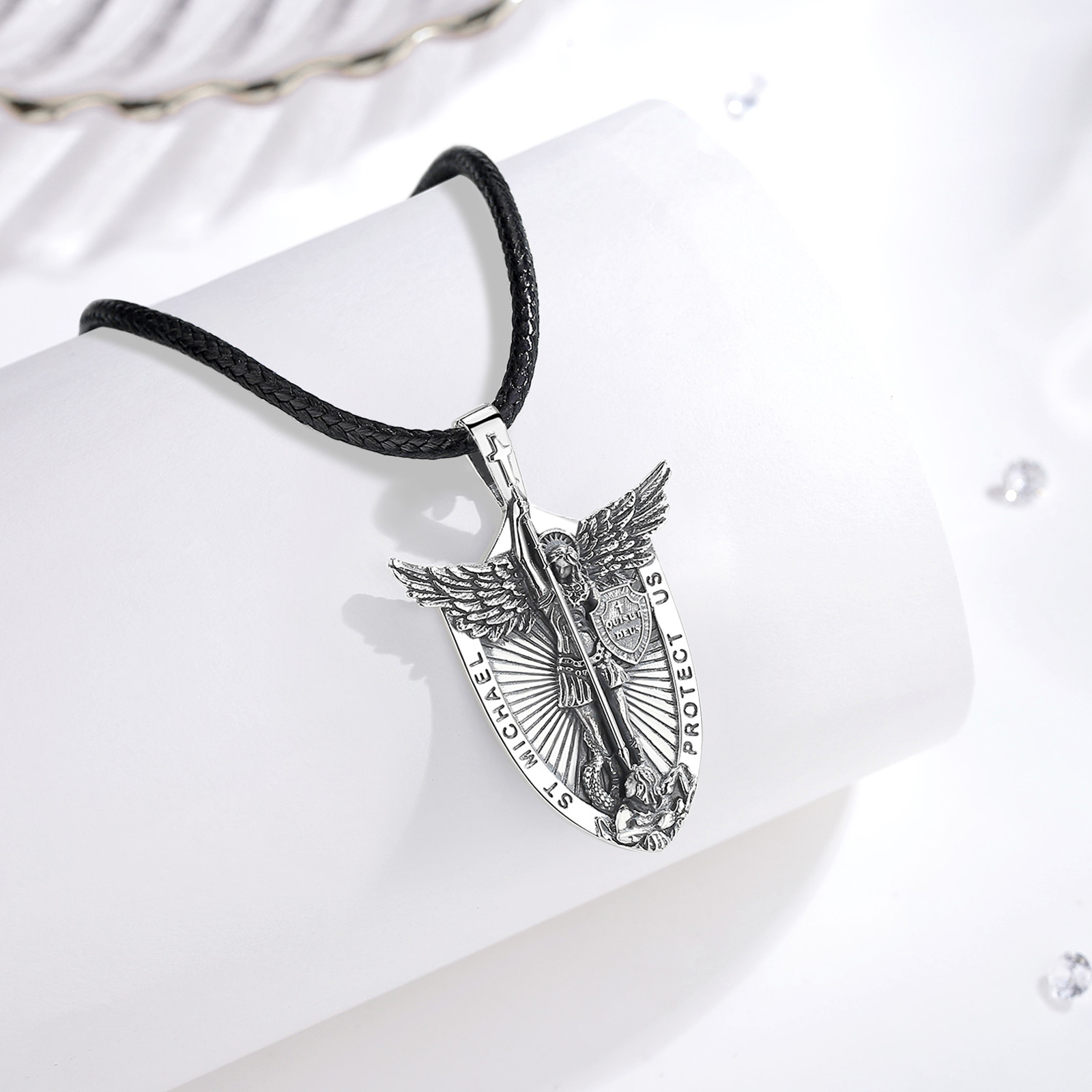 Eudora 925 perak murni St. Mic - 925 Sterling Silver Chain Necklace Men ulasan dan harga