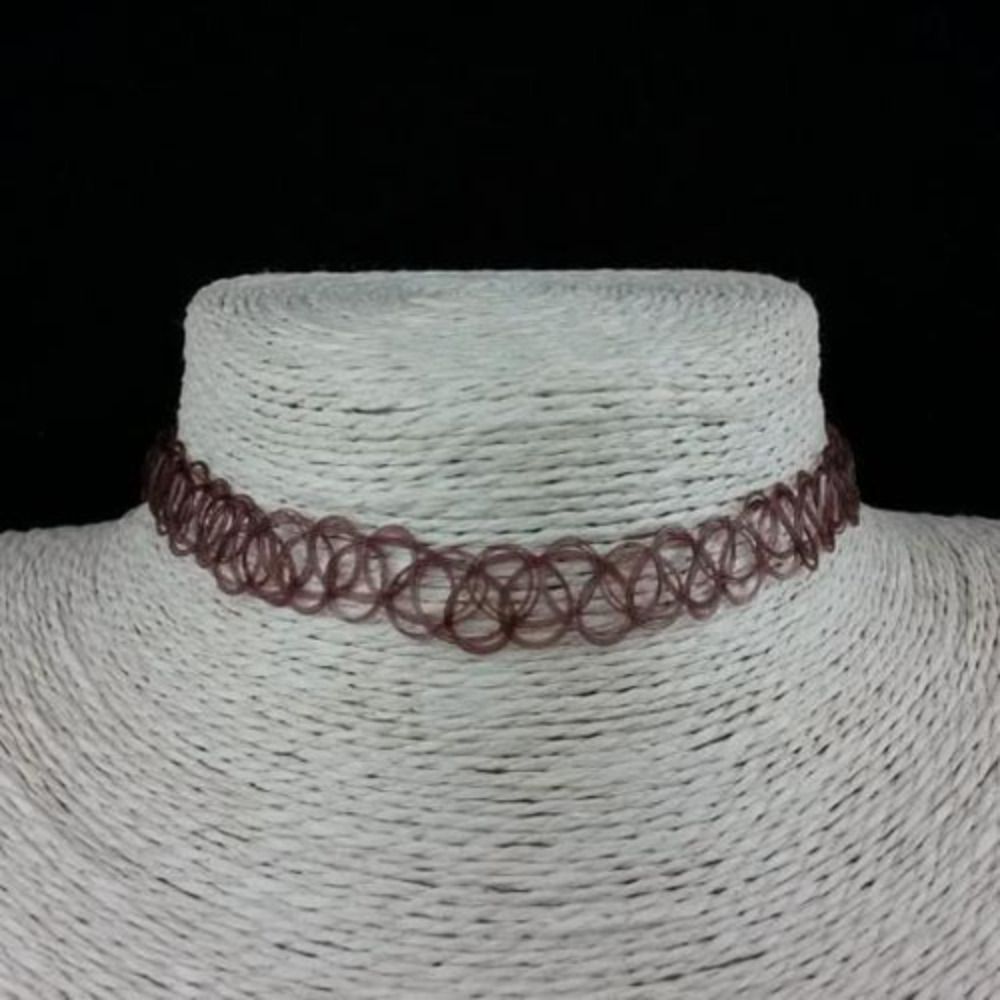 Perhiasan Gotik dengan Benang  - Pearl Choker Necklace Vintage ulasan dan harga