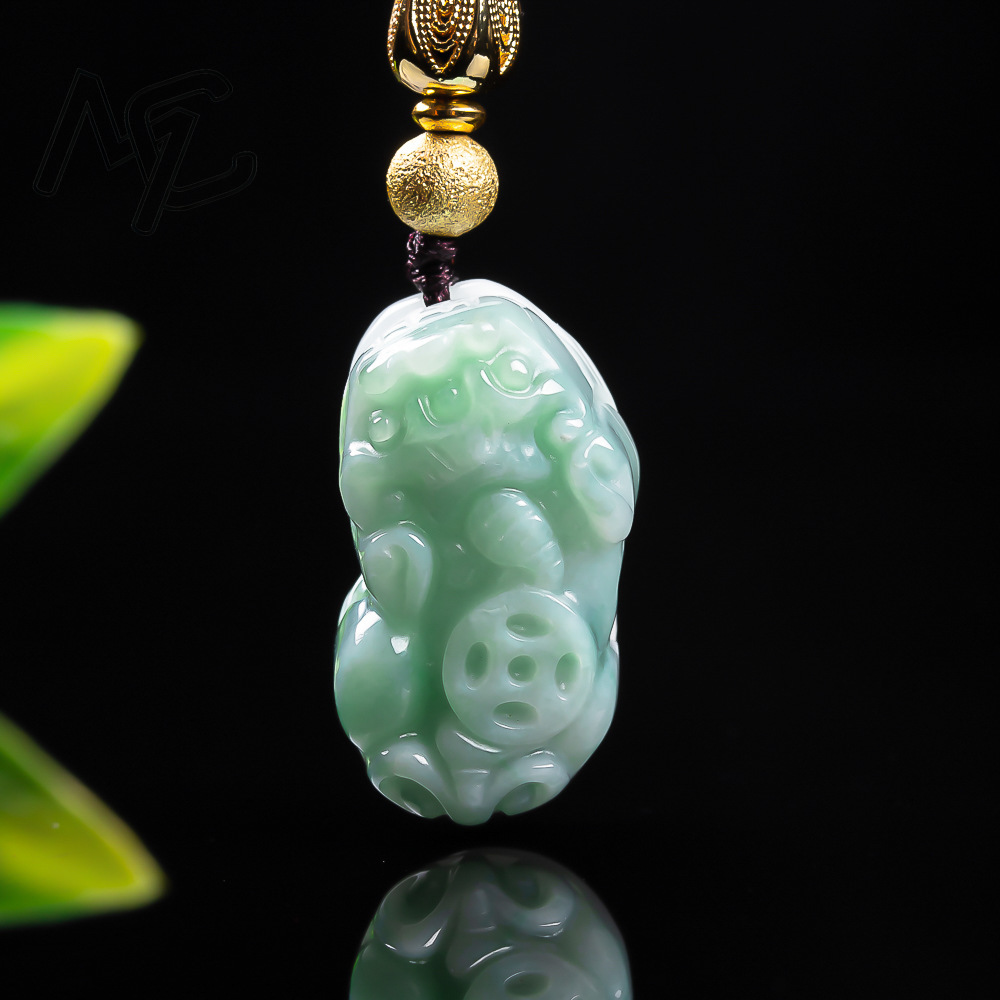 Liontin Uang Pixiu Giok Hijau  - Necklaces ulasan dan harga