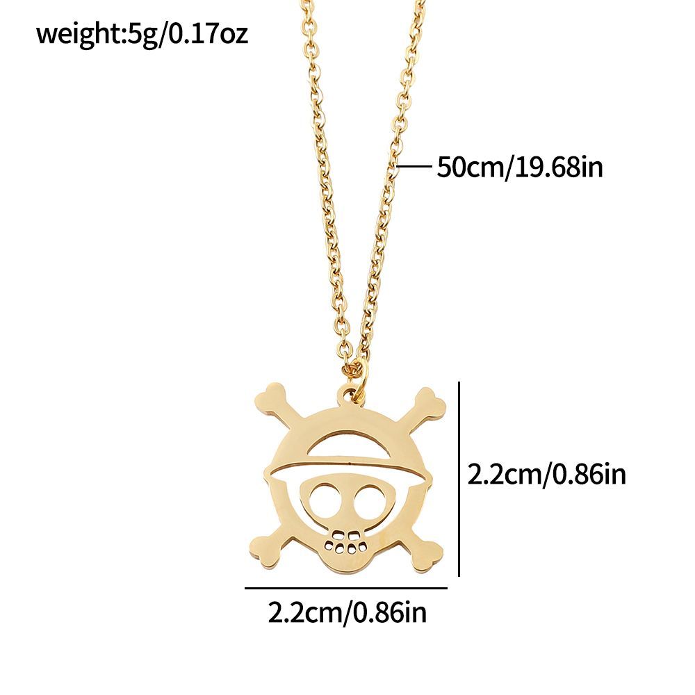 Kalung Liontin Tengkorak Anime - Anime Pendant Necklace ulasan dan harga
