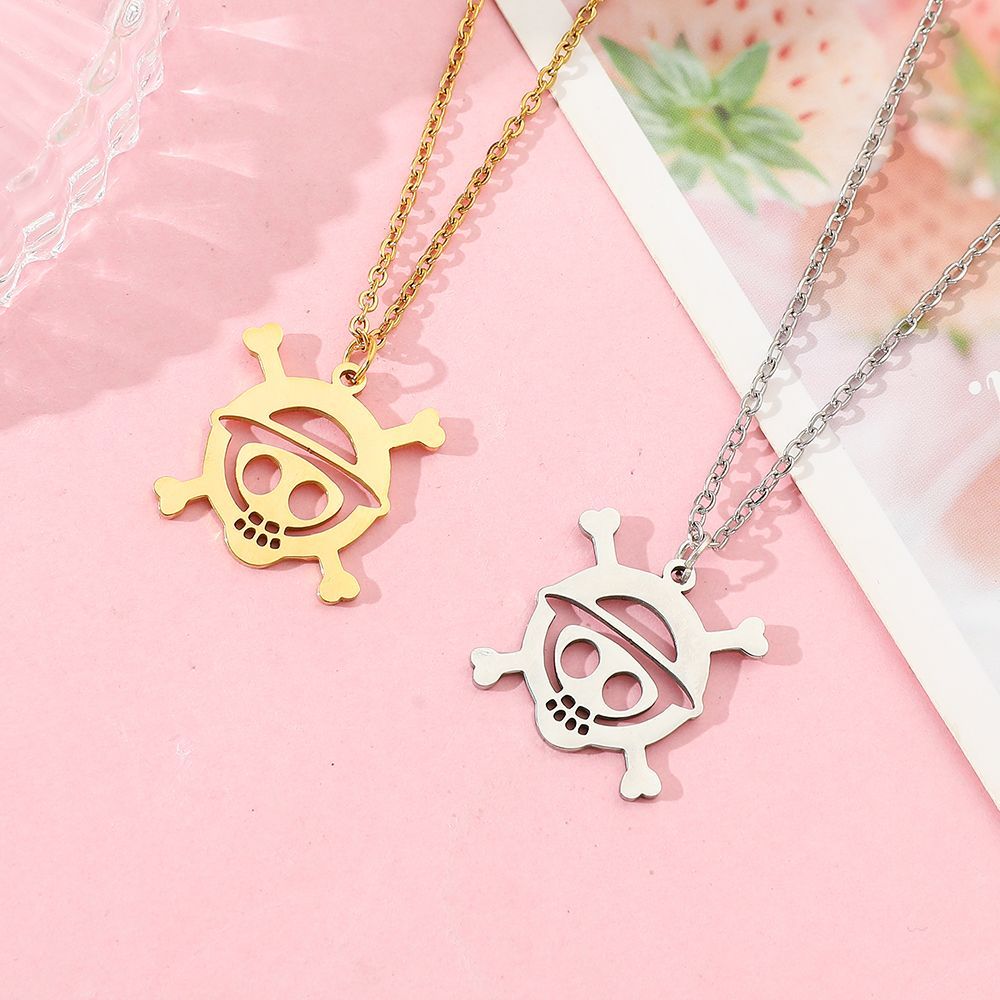 Kalung Liontin Tengkorak Anime - Anime Pendant Necklace ulasan dan harga