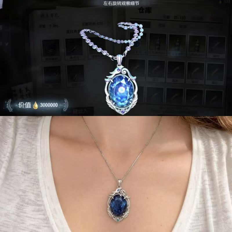 Kalung Safir Terkutuk Identity - Anime Pendant Necklace ulasan dan harga