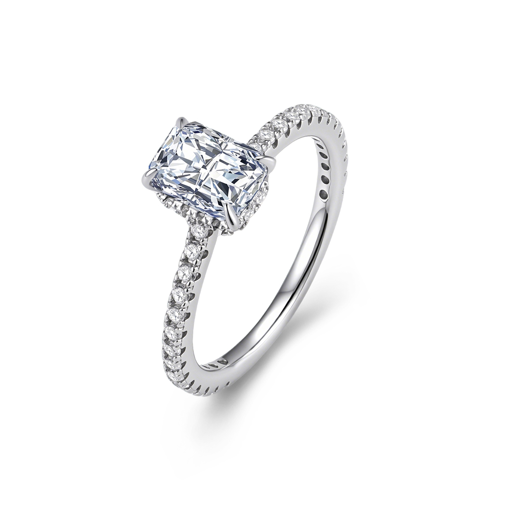 Cincin Pernikahan Pertunangan  - Moissanite Engagement Ring 1 Carat ulasan dan harga