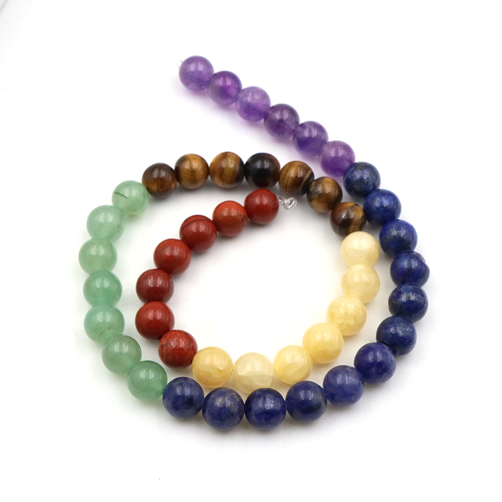 Manik-manik Kristal 7 Chakra A - Crystal Pendant Necklace Natural Stone ulasan dan harga