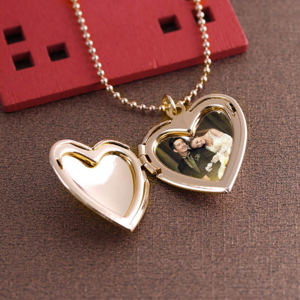 HOOH 1 Buah Liontin Liontin Bi - Heart Locket Necklace Photo ulasan dan harga