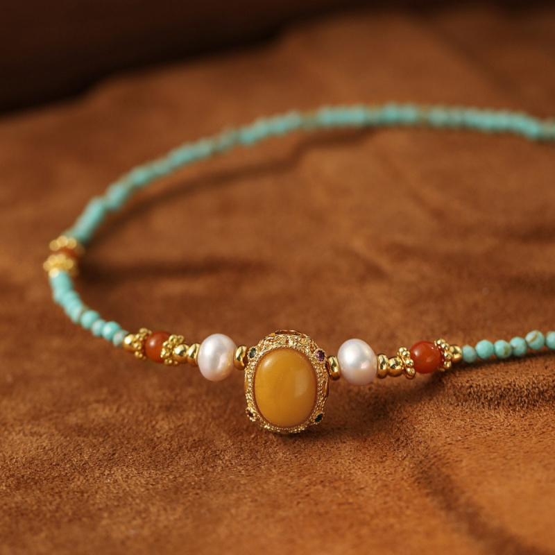Kedatangan Baru Kalung Rantai  - Pearl Choker Necklace Vintage ulasan dan harga