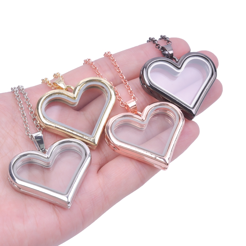 1 buah Y2K perempuan Hati cint - Heart Locket Necklace Photo ulasan dan harga