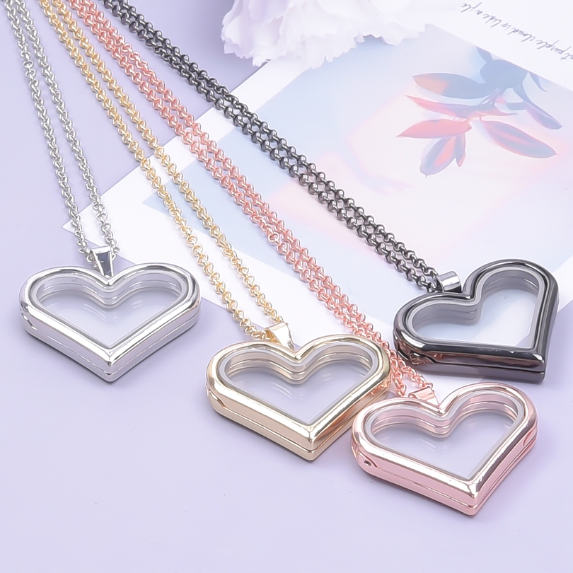 1 buah Y2K perempuan Hati cint - Heart Locket Necklace Photo ulasan dan harga