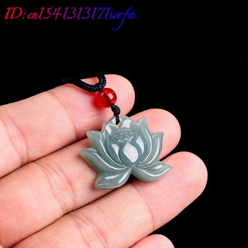 Myanmar Jadeite Lotus Liontin  - Necklaces ulasan dan harga