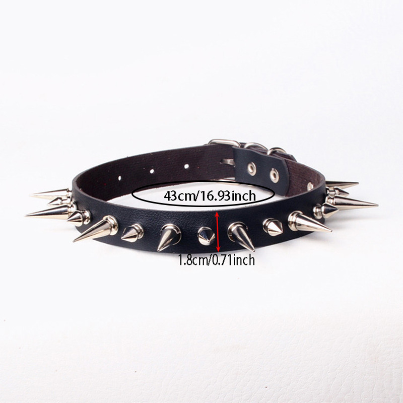 Kalung Choker Panjang Bergaya  - Goth Punk Spike Choker ulasan dan harga