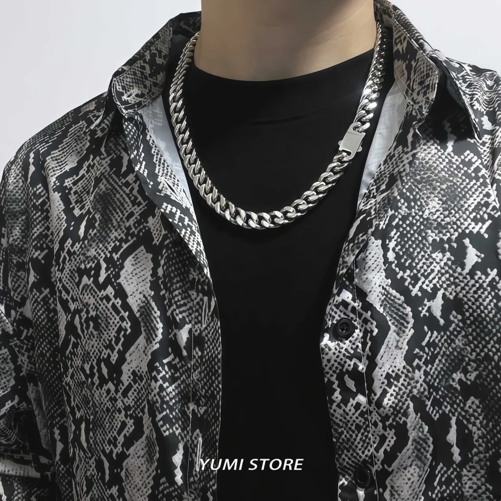 Kalung Titanium Steel Hip Hop  - Cuban Link Chain 12Mm ulasan dan harga