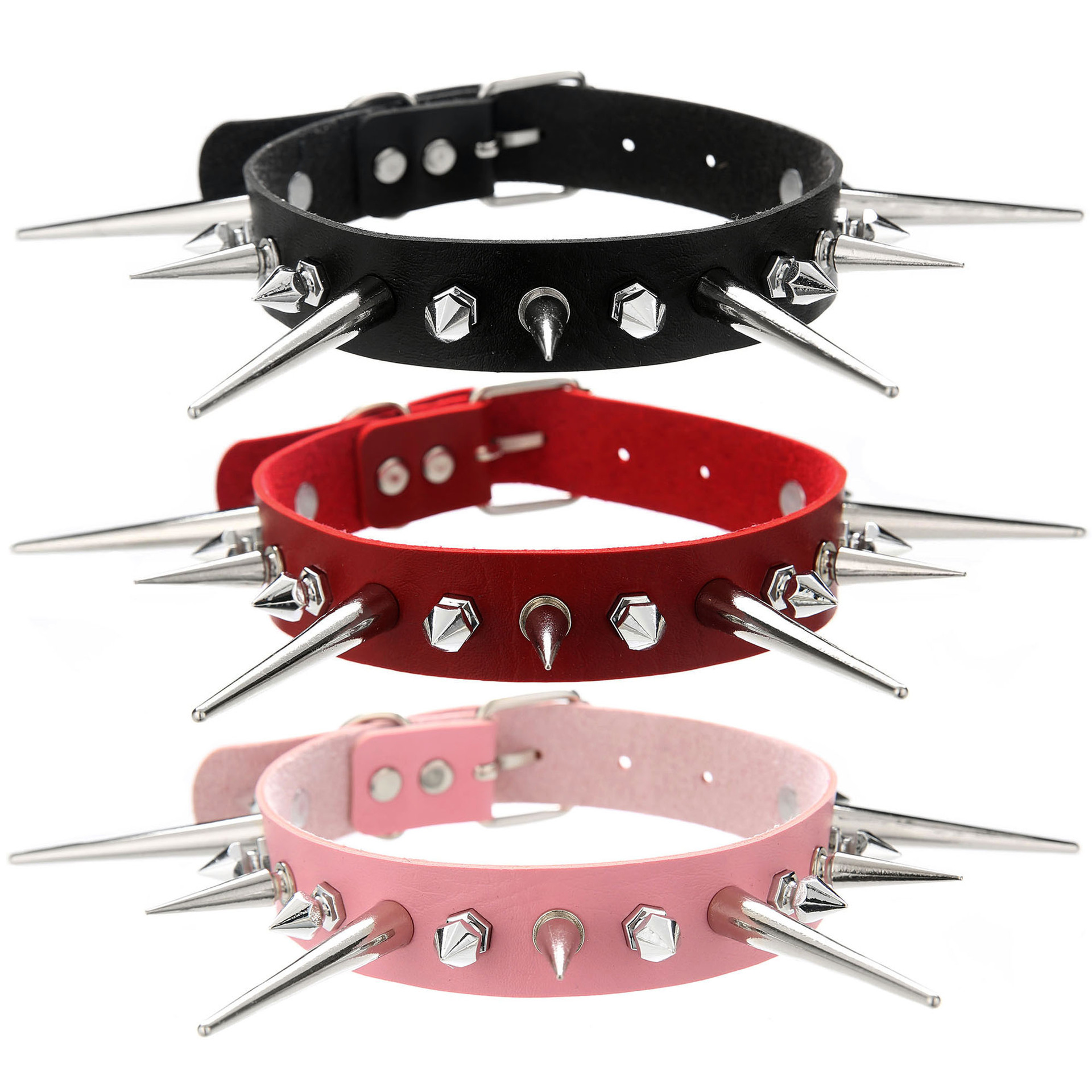 Choker Lonjakan Panjang Gotik  - Goth Punk Spike Choker ulasan dan harga