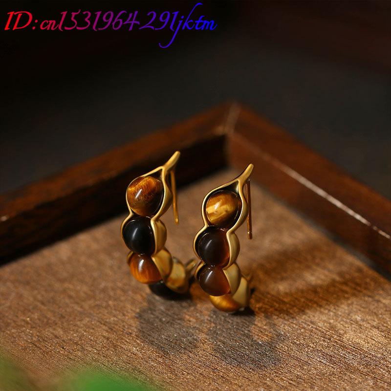 Anting Pod Mata Harimau Batu P - Earrings ulasan dan harga