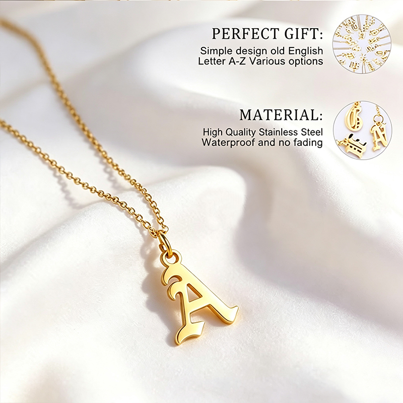 Kalung Huruf untuk Wanita Kalu - Initial Letter Necklace 18K Gold ulasan dan harga
