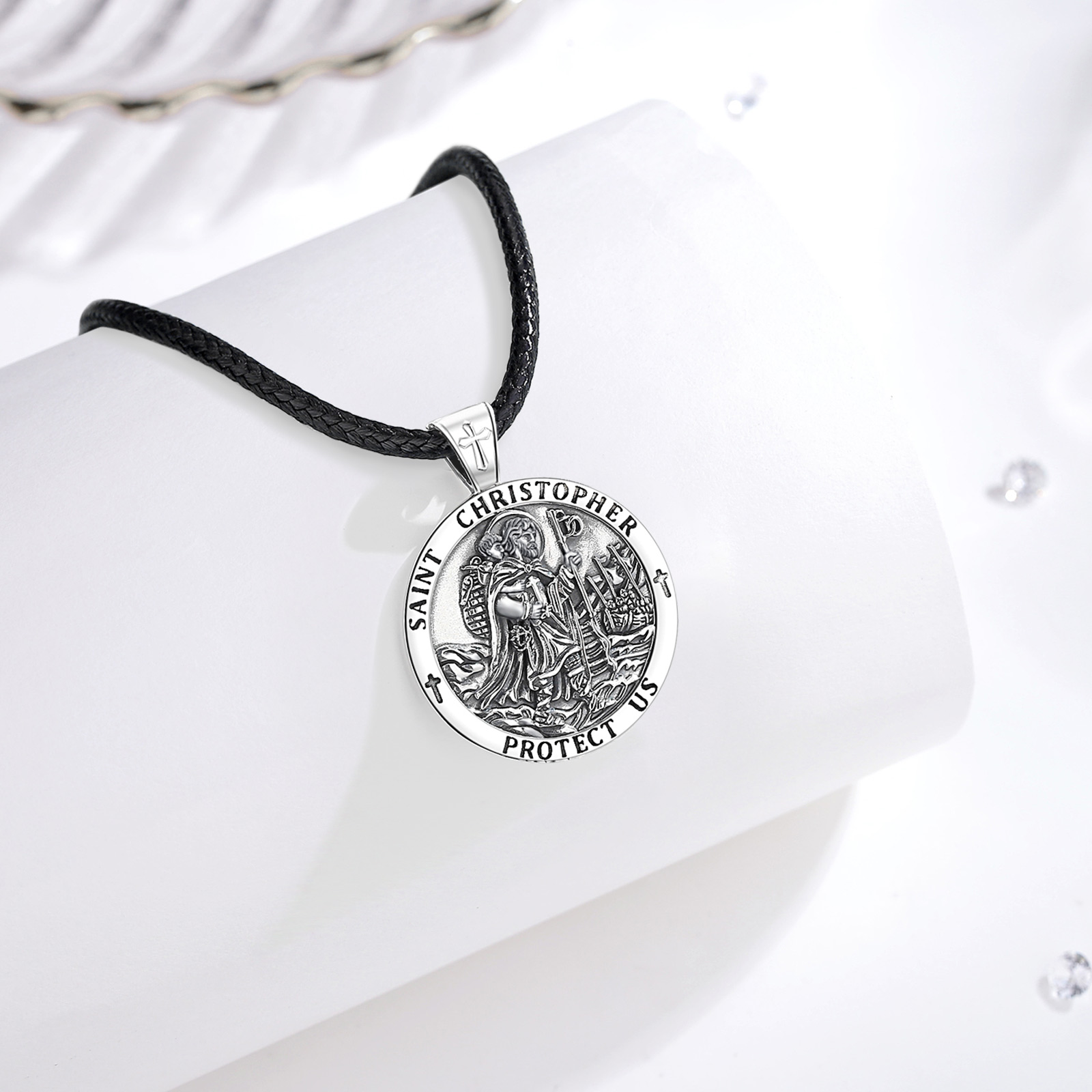 Eudora Baru 925 Perak Murni Li - 925 Sterling Silver Chain Necklace Men ulasan dan harga